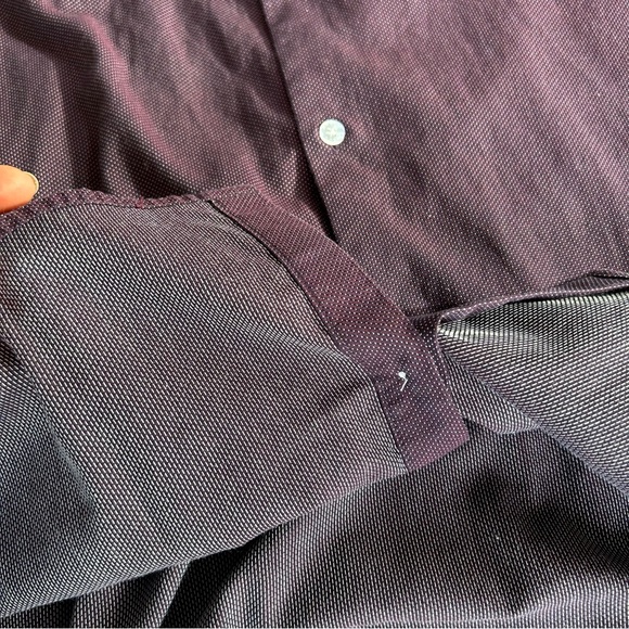 RW&Co Dark Purple Men's dress shirt slim fit Size M, 15-15.5 neck - Picture 4 of 10